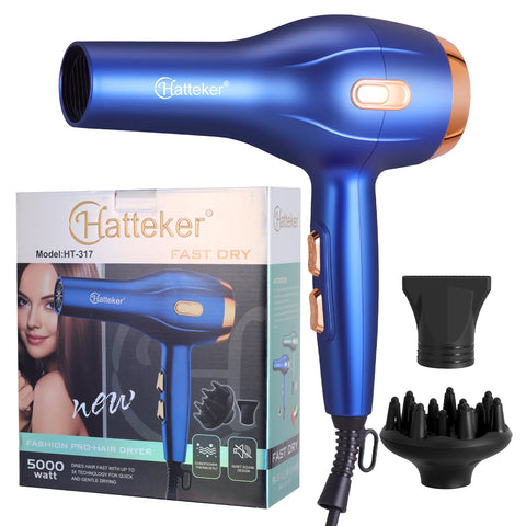 Hatteker 3-level Folding Hairdryer 2600W Hot Air Anion Hair Care for Home Travel Hair Dryer Dormitory Blow Drier 220V-240V EU
