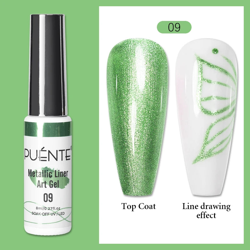 PUETNE 7.5ML Amber Moonlight Cat Magnetic Gel Nail Polish Winter Nails Jelly Glass Cat Eye Soak Off UV Semi-Permanent Varnish