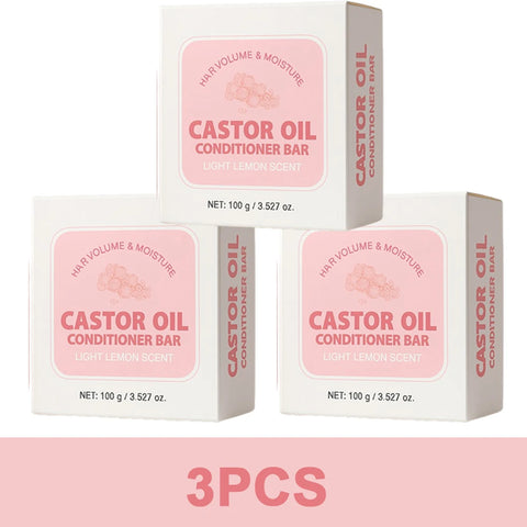 100g Castor Oil Conditioner Bar Anti-frizz Nourishing & Soothing Oil Control Conditioner for All Hair Types Hair Moisturizing