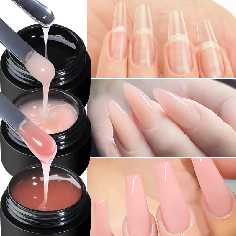 MTSSII 3Pcs/Set Quick Extension Nail Gel Nail Polish Vernis Clear Milk White Nude Semi Permanent Nail Art Gel Kits Manicure