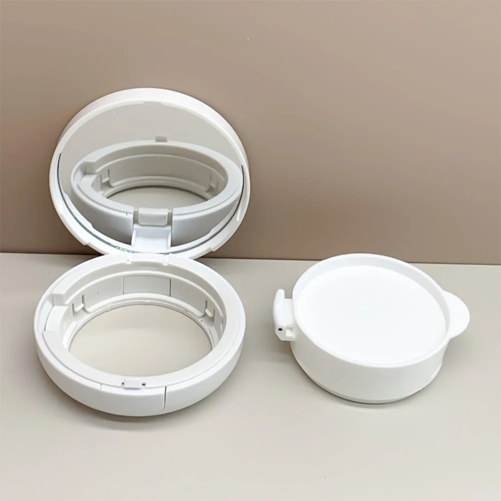 15g/0.5oz Empty Air Cushion Puff Box Portable Cosmetic Makeup Case Container with Powder Sponge Mirror for BB Cream Foundation