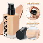 Liquid Foundation Concealer Face Naturally Matte Oil-Control Waterproof Foundation 30Ml 6 Colors Optional Cosmetic