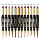 Double-ended Non-stick Cup Long Lasting Lipstick Lip Liner High Pigmented Waterproof Valentine's Day Gifts