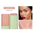 Lakerain Functional Blush Stick Face Makeup Waterproof Easy Color Rouge Blusher Cream High Color Rendering Brightening Skin Tone