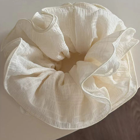 Korean Fashion Big Scrunchies For Girls Pink White Hairties For Bun Hairstyle Hair Bands Hair Accessories For Women Headwear