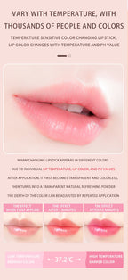 O'CHEAL Color Fruit Lipstick Peach Temperature Changing Lip balm Moisturizing Waterproof Long Lasting Moisturizes Lip Balm