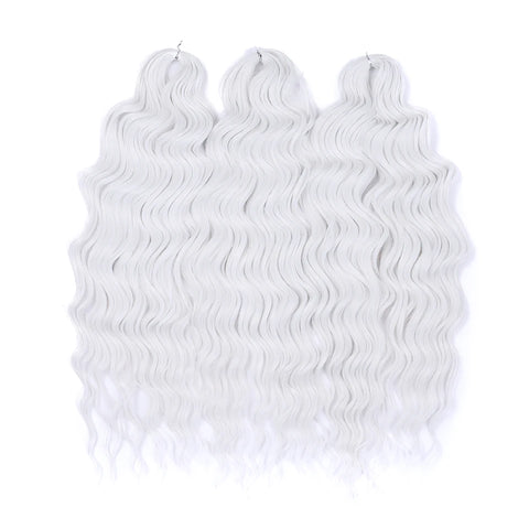 Anna Hair Synthetic Loose Deep Wave Braiding Hair Extensions 24 Inch Water Wave Braid Hair Ombre Blonde Twist Crochet Curly Hair