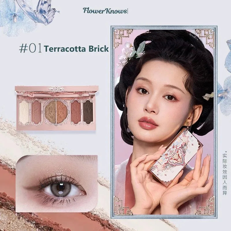 Flower Knows Makeup Swan Ballet Eyeshadow Palette Natural Nude Matte Shimmer Strawberry Cupid Glitter Pigment Eye Shadow Pallete