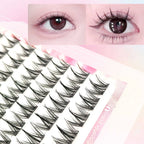 Korean-Style False Lash Extension Kit: 100 Self-Stick Clusters, Super Soft & Natural-Looking for Hassle-Free Daily Wear!