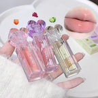 Plumping Jelly Lip Gloss Lasting Moisturizing Transparent Lip Oil Water Light Mirror Peach Lipstick Women Lips Makeup Cosmetics