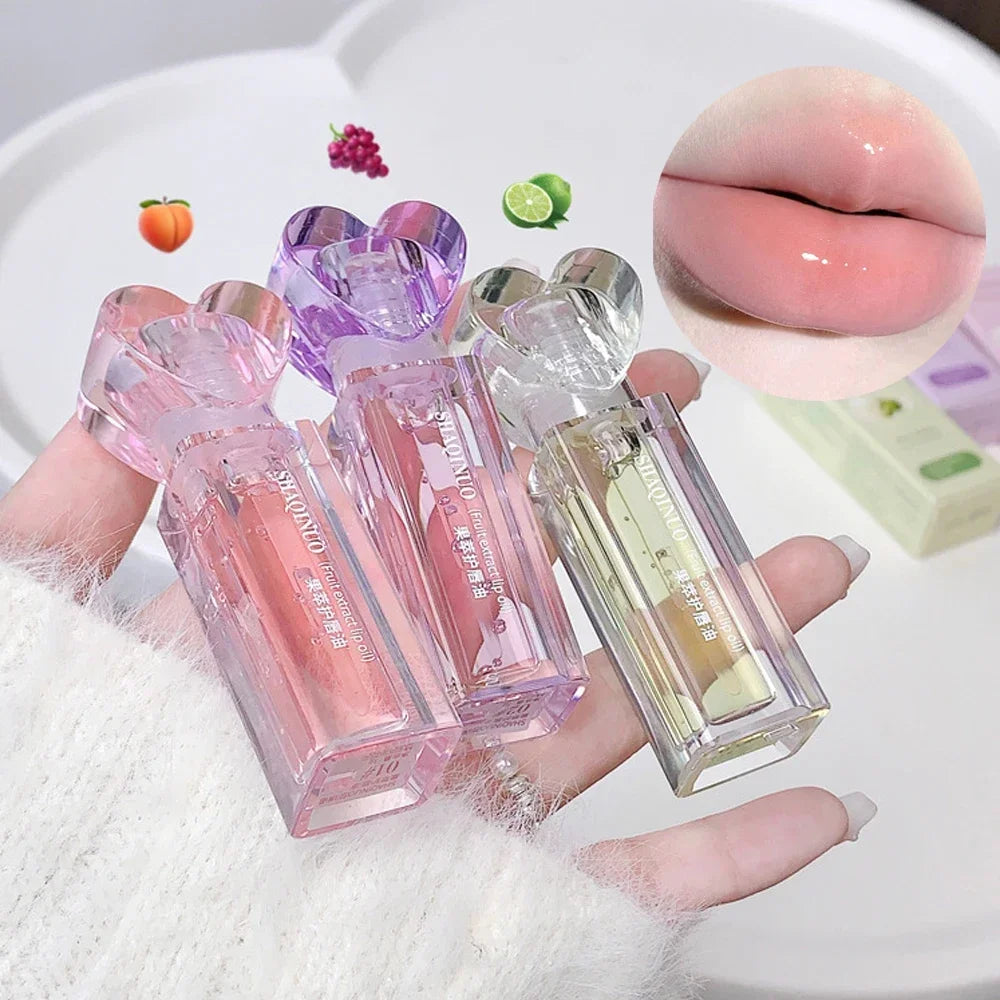 Plumping Jelly Lip Gloss Lasting Moisturizing Transparent Lip Oil Water Light Mirror Peach Lipstick Women Lips Makeup Cosmetics