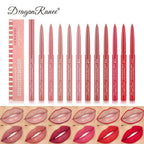 Lip Liner Lipstick Pen Waterproof Long-Lasting Contouring Lip Pencil Matte Finish Beginner Automatic Lip Liner Bean Paste Color Contouring Pen Automatic Rotating Lip Liner