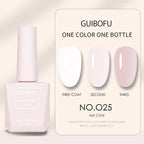 1pc 15ml Milky Jelly Nude Gel Nail Polish Transparent Colors Sheer White Pink Gel Nail Kit For Salon 68 Color