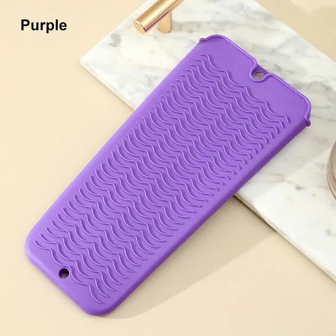 1PC Silicone Hair Curling Wand Cover Hair Straightener Storage Bag Hairdressing Curling Iron Insulation Mat Heat Resistant Pouch