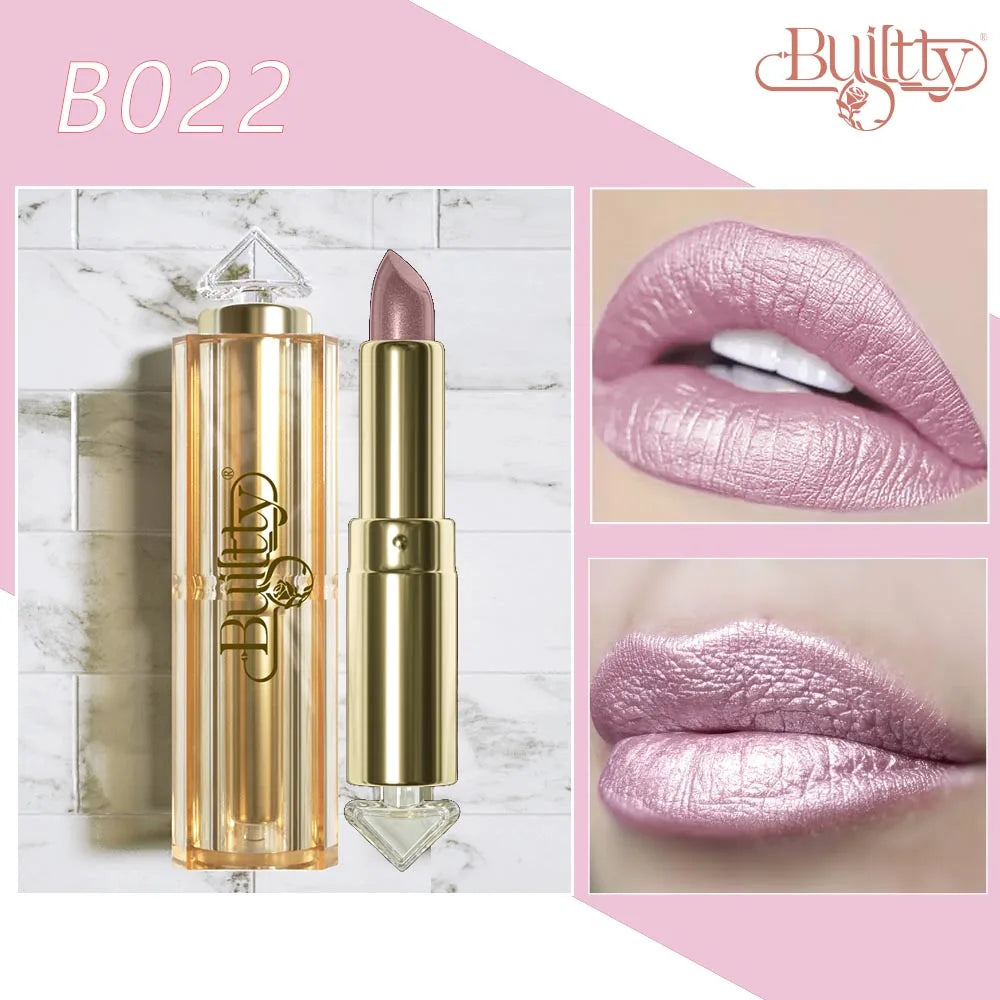 12 Colors Korea Matte Glitter Lipstick Pink Nude Matte Gliter Waterproof Kissproof Glitter Flip Lipstick Orange Dropshipping