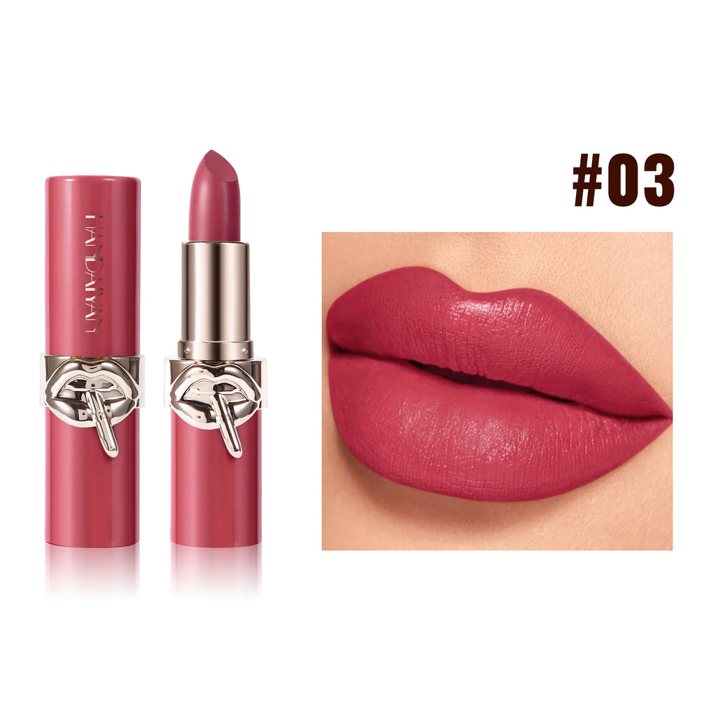 Long Lasting Velvet Lipstick Creamy Moisturizing Waterproof Non Stick Cup Rich Color 6 Shades Smooth Lip Makeup Women