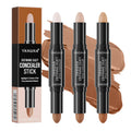 YANQINA Double-heads Contour & Highlight  Stick Sculpted Shading and V-Shape Facial Sculpting Two-in-one Concealer Pen Makeup