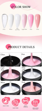 UR SUGAR 150g Transparent Nail Extension Gel Jelly White Light Pink Acrylic French Nail Art UV LED Gel Semi Permanent Manicure