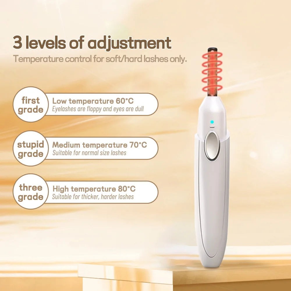 Portable Electric Heated Eyelash Curler Pen for Effortless Curls And Separation Travel & Everyday Makeup Essential