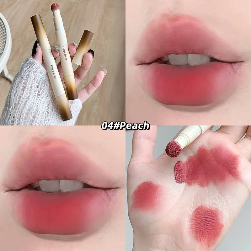 Gege Bear Velvet Matte Lip Powder Cream Long-Lasting Moisturizing Lipstick Autumn-Winter Color Natural-Looking Lip Stain