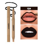 Luxury Matte Lip Liner Long-Lasting Smooth Brown Application for Perfect Outline & Filling, Versatile Shades for All Skin Types
