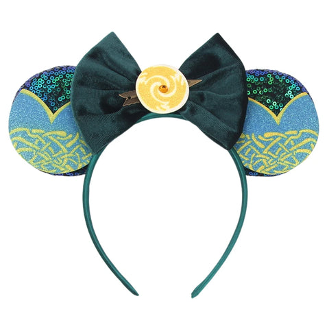 Disney Mickey 3.3"Velvet Ears Headband For Girls Soft Bow Hairband Halloween Festival Party Christmas DIY Hair Accessories