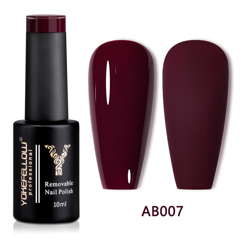 YOKEFELLOW 10ml Jelly Nude Gel Nail Polish High Quality Translucent Pink Nail Gel Varnish Soak Off UV Gel Polish Long Lasting