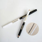 Two-Color Wooden Eyeliner Pencil Smooth Matte Black White Gel Eye Liner Pen Dual-use Pearlescent Silkworm Highlight Shadow Pen