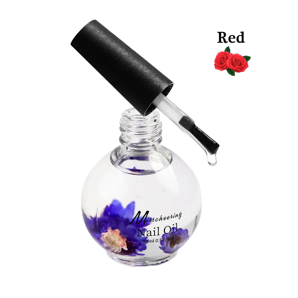 15ml Nail Nourishing Oil Dry Flower Fragrance Nourishing Oil Moisturizing Nail Cuticle Nail Care Repair Damaged Liquid Nail Care