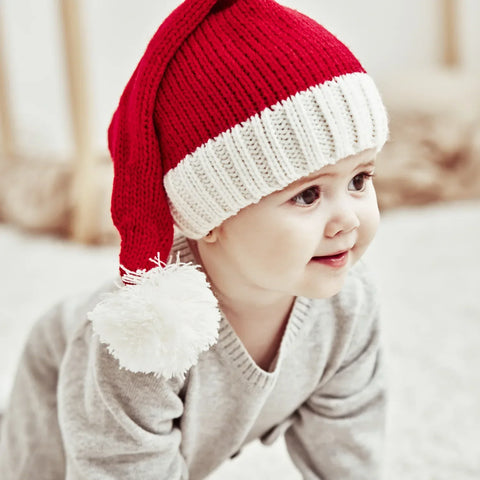Christmas Knitted Hat Cute Pom Pom Adult Kids Soft Beanie Santa Hat New Year Party Kids Gift Navidad Noel Xmas Decoration 2023