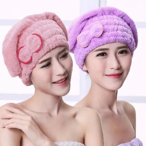 1Pc Microfibre Quick Hair Drying Bath Towel Bowknot Wrap Towel Cap Bathroom Accessories Bonnets For Women Designer Shower Cap