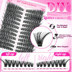 False Eyelashes Natural Wispy Individual Cluster Lashes Easy to Apply Soft & Lightweight Reusable for Daily Makeup