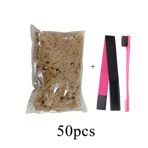 Wholesale HD Wig Caps High Quality Transparent HD Hair Nets Weave Nylon Stretchy Lace Front Wig Cap for Women Men Light Brown