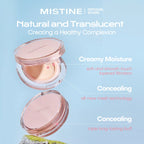 Mistine Foundtion Air Cushion with Natural Dewy Finish Makeup Moisturize Nourish Powdered Cream for Combination Skin 13g 1pc