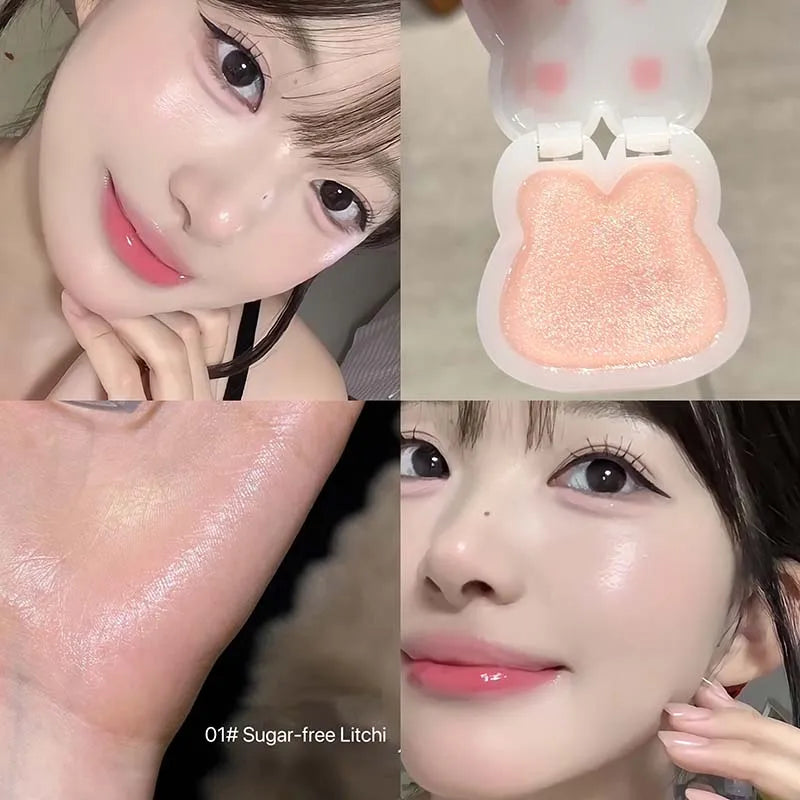 Cappuvini White Rabbit Water Glossy Cream Clear Moisturizing Blush Cream Multi-purpose Ointment Vitality Rouge