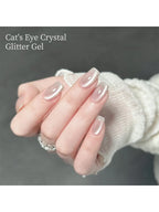 15ml Universal Silver Cat Eye Gel Polish. Glittery, Magnetic. Needs UV/LED Lamp. For Home & Salon DIY