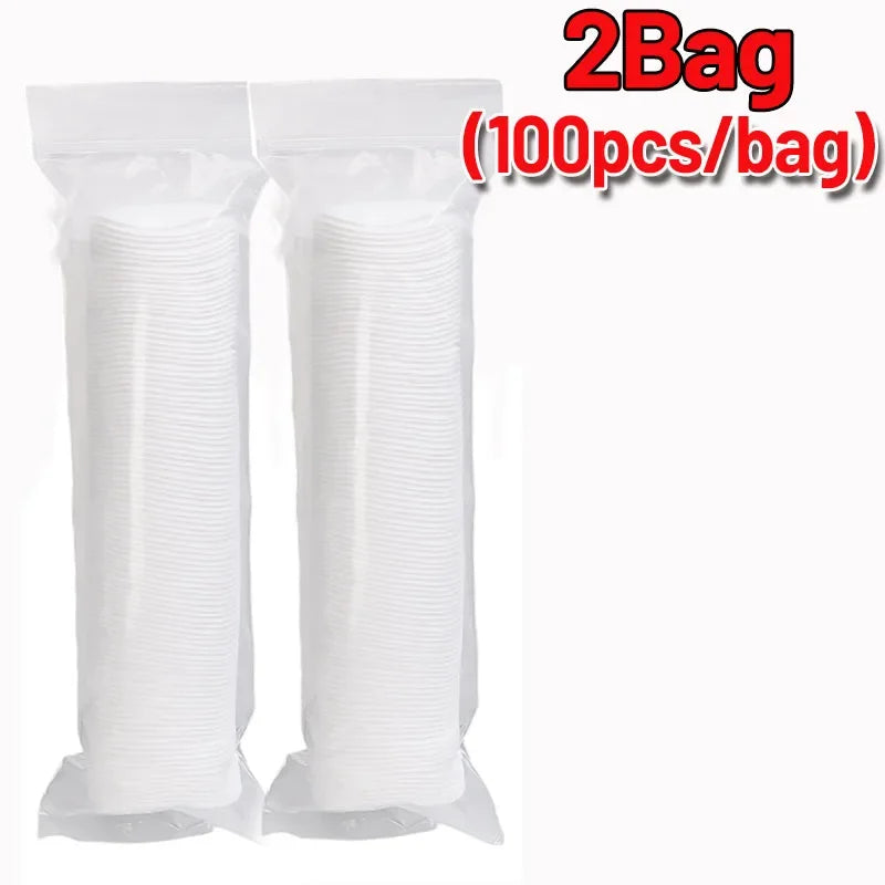 100/1000pcs Disposable Cosmetic Cotton Pads Soft Breathable Double-sided Round Facial Cleaning Makeup Nail Polish Remove Pads