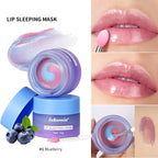 Blueberry Lip Sleeping Mask Overnight Dual Color Hydration For Dry Cracked Skin Reduces Fine Lines Moisturizing Nourish Lip Care