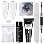 Mtssii 17PCS/Set 20ml Nail Extension Gel Set Builder UV Gel for Nails With 6W UV LED Lamp Nail Extension Tools Kit For Beginner