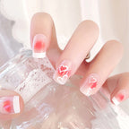 24pcs Cloud Pattern False Nails Korean Sweet Style Lady Women Manicure Supplies Press on Nail Fashion Girl Fake Nail Patches
