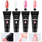 Poly Gel Extension Tool Set Professional Gel Nail Polish Kit With UV LED Nail Lamp Dryer And Electric Nail Drill Machine