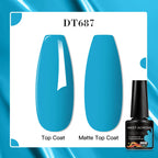 MEET ACROSS 7ml Red Blue Green Metallic Gel Nail Polish Super Bright Mirror Effect Semi Permanent LED UV Gel Nail Art Varnish