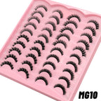 GROINNEYA 5/20 Pairs Russian Strip Lashes DD Curl False Eyelashes Natural Lashes Strips Curl Pack 4 Styles Eyelashes Extensions
