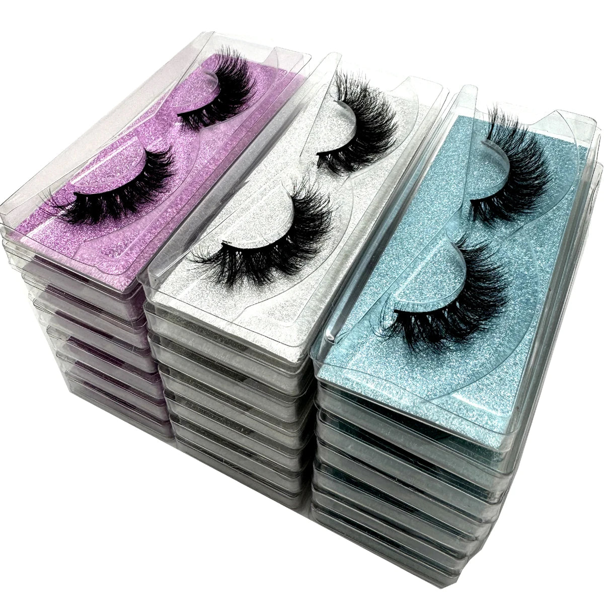 New 21Pairs Natural Fluffy Volume False Eyelashes Dramatic Thick 3D Mink Lashes Extension Makeup Lashes Wholesale Cílios In Bulk