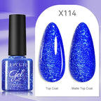 LILYCUTE  5ml Gold Sliver Metallic Liner Gel Nail Polish French Style Super Bright Mirror Pull Line Graffiti Painting Stripe Gel