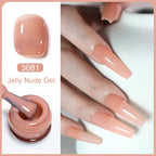 Arte Clavo Transparent Nude Pink Color Jelly Gel Nail Polish Semi Permanent 15ml Top Coat Soak Off UVLED Varnish Nail Art Design