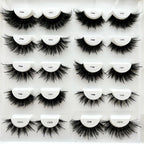 New Spike Real Mink Lashes High Quality 16mm 18mm 20mm 25mm Volume Fluffy Wispy Strip Lashes Suppliers Wholesale Mink Eyelashes