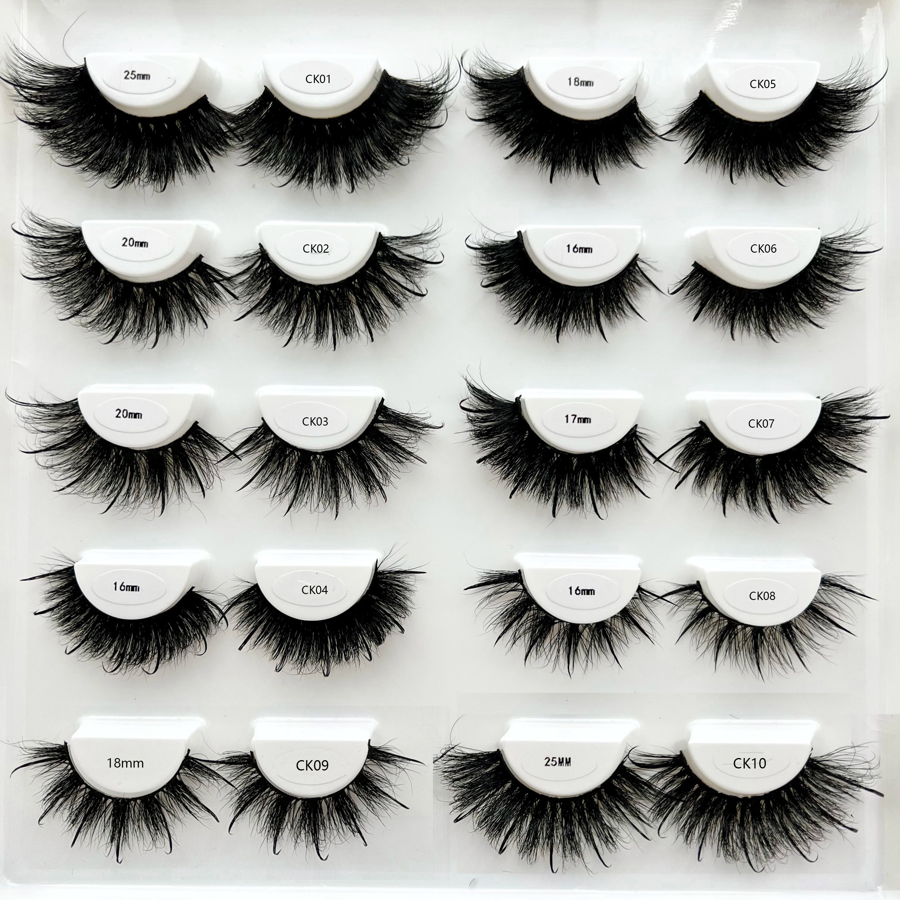 New Spike Real Mink Lashes High Quality 16mm 18mm 20mm 25mm Volume Fluffy Wispy Strip Lashes Suppliers Wholesale Mink Eyelashes