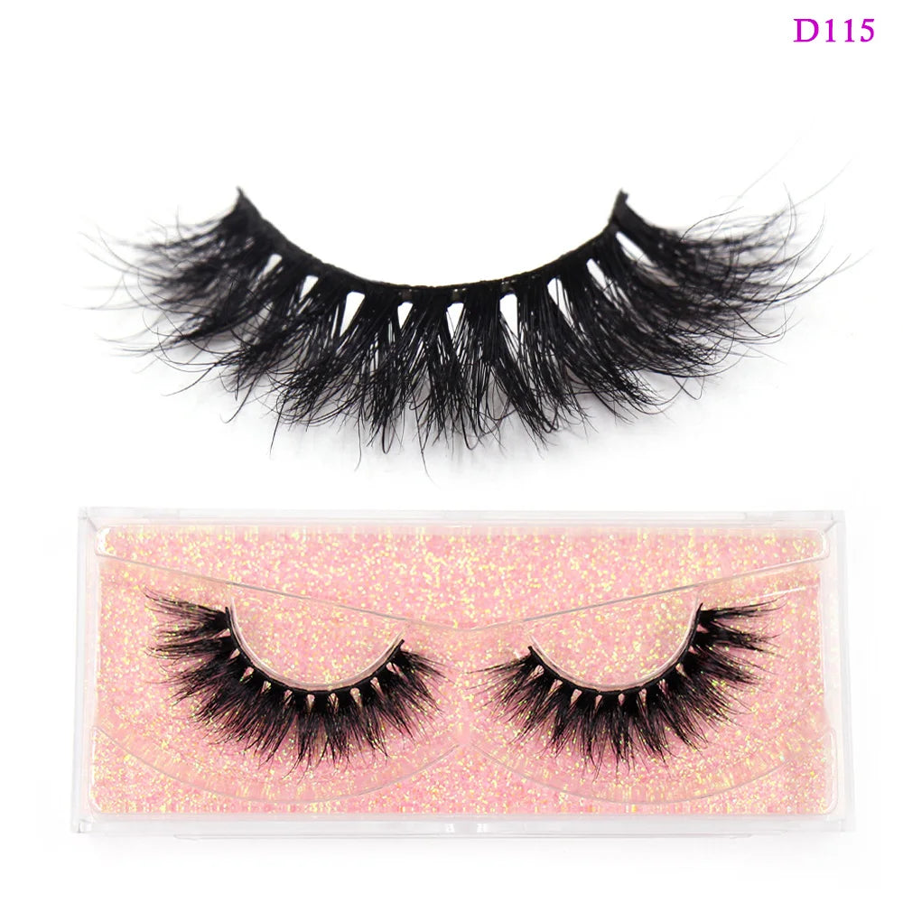 False Eyelashes 3D Mink Lashes Soft Fluffy Natural Long Fake Lashes Full Stripe False Eyelash Volume Eye Lashes for Makeup D101