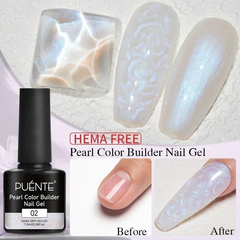 PUETNE 7.5ML Amber Moonlight Cat Magnetic Gel Nail Polish Winter Nails Jelly Glass Cat Eye Soak Off UV Semi-Permanent Varnish